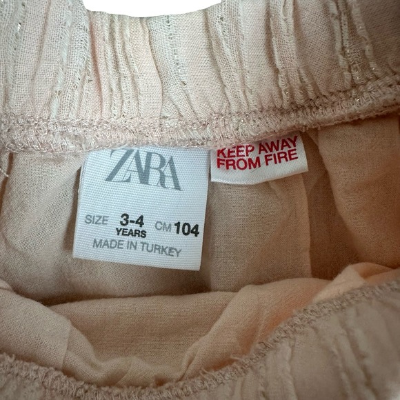 Zara Skirt Kids Girls 3–4 Ivory Blush Tulle Elastic Waist Layered Ballet - Picture 3 of 6